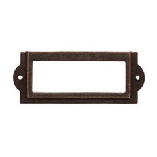 Mydiy 鐵製名牌片把手，工業風抽屜索引標籤框，孔距73mm