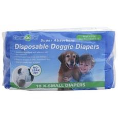 Clean Go Pet 寵物狗用尿布, 1包, XS（22.9 x 45.7 厘米）, 10片