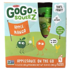 Gogo Squeez 無麩質無脂肪蘋果芒果泥, 4件