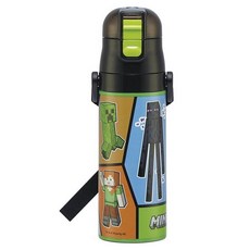 Skater Minecraft彈蓋式不鏽鋼保冷瓶 SDC4, 1個, 470ml, 混色