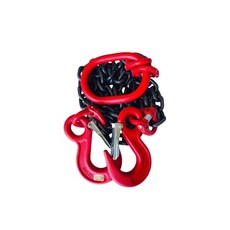 5.5噸橢圓鋼圈雙串合金鋼鏈貨櫃鉤組 - 高強度耐用起重吊掛