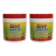 Africa's Best Super Grow 頭髮和頭皮護髮素椰子油, 2個, 149克