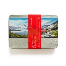 Hahnemuhle哈內姆勒水彩明信片230g鐵盒裝，中粗紋/粗紋可選，水彩愛好者必備, 粗紋(10650050)