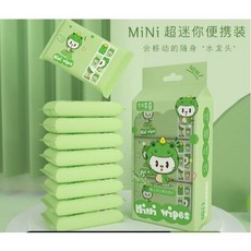 迷你便攜濕紙巾, 1包, 7張