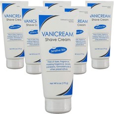 VANICREAM 敏感肌膚專用刮鬍膏, 6條, 170g