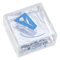 KING JIM HITOTOKI 冰塊水晶印章 幾何花 33mm, 1個, 不適用