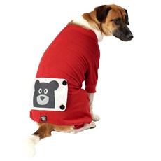 Petrageous designs 泰迪熊寵物連身睡衣, 紅色, 1個