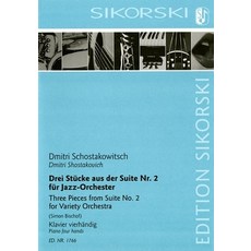 (英文圖書) 3 Pieces from Suite No. 2 (for Variety Orchestra): Piano Four Hands 平裝版, Warner (CA), 英文