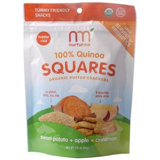 NURTURME 藜麥方形膨化餅乾 50g, 1個, 紅薯+蘋果+肉桂（紅薯+蘋果+肉桂）