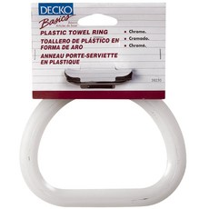 DECKO 基本款塑膠毛巾掛環, 1個, 白色