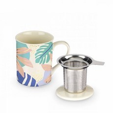 Pinky up Annette陶瓷茶馬克杯&茶葉浸泡茶杯 355ml, 1個, 斐濟