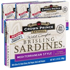 CROWN PRINCE 皇冠牌 布里斯林沙丁魚罐頭, 4盒, 106g