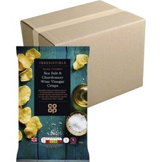 COOP 洋芋片 海鹽&夏多內白酒醋口味, 6個, 150g