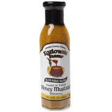 KOZLOWSKI FARMS Kozlowski 甜味撲鼻的蜂蜜芥末醬, 1個, 296ml