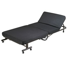 Simple Life 高反發支撐14段收納折疊床(簡易組裝)黑KR, 黑