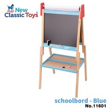 New Classic Toys 北歐木製兒童畫板/畫架-經典藍 雙面畫板 可調節高度 兒童美術用品, 詳見包裝