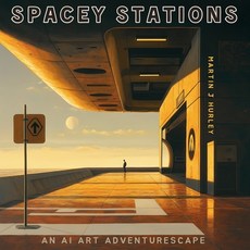 (英文圖書) Spacey Stations: An Ai Art Adventurescape (For Space Adventurers!) 平裝版, Independently Published, 英文