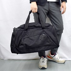 大容量全黑梯形旅行袋 NZB53, 黑色