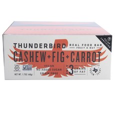 thunderbird Real Food果乾堅果棒 腰果無花果胡蘿蔔口味, 15條, 48g