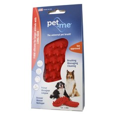 pet+me 矽膠寵物除毛刷, 1個, 紅色的