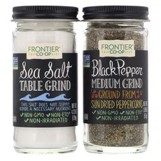 FRONTIER 自磨式海鹽 120g+自磨式黑胡椒 51g, 1個