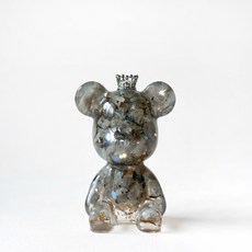 彤恩時尚 經典皇冠水晶熊 M號 水晶擺飾 時尚裝飾品 居家裝飾, 03拉長石*靈魂伴侶