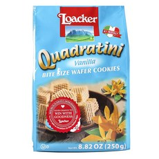 Loacker 萊佳哈斯 威化夾心方塊酥 香草口味, 1袋, 250g