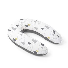 doomoo 有機棉哺乳枕 - 舒適哺乳、多功能學坐枕/安撫枕, 有機棉哺乳枕/小熊灰