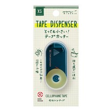 MIDORI XS系列迷你膠帶台，輕巧便攜，學生辦公手工藝適用, 藍