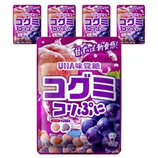 UHA 味覺糖 桃子&葡萄風味軟糖, 5個, 70g