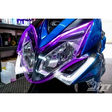 J.M 傑米車藝 雷霆S 高亮LED大燈燈眉 黏貼式直上 DIY改裝精品, 綠