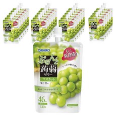 ORIHIRO 新食感吸管蒟蒻果凍 麝香葡萄口味, 24個, 130g