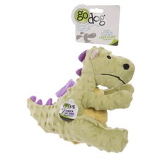 go dog Chew Guard 龍狗毛絨玩具, 1個, 石灰綠