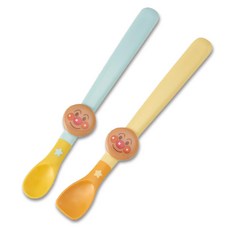 日本 ANPANMAN 麵包超人寶寶餵食湯匙2入組，副食品離乳食必備