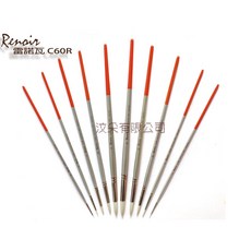 汶采 雷諾瓦仿豬鬃油畫筆C60R(圓)(10-18號) 單支販售 油畫 壓克力畫筆, R14號