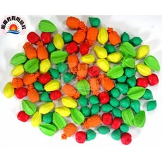 旭陽教育用品社 U.S.L遊思樂 軟質鳳梨水果組模型 (6款5色 96PCS) 台灣製ST安全玩具, 詳見包裝