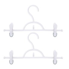 honey can do 柔軟觸感夾裙/褲架, 2件, 白色的