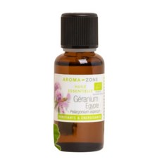 aroma zone有機玫瑰天竺葵精油，天然玫瑰香氣，深層滋潤，平衡油脂，適用各種膚質, 1個, 2ml