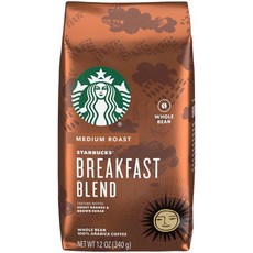 STARBUCKS 星巴克 早餐混合阿拉比卡咖啡豆 中焙, 340g, 無研磨咖啡豆, 未研磨