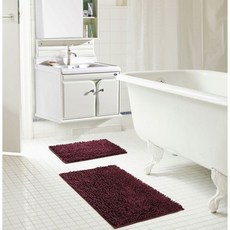 RT designer's collection Alti Ashby 雪尼爾沐浴防滑墊 2 件套, 1個, 勃艮第