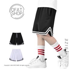 OFAT SHOP透氣網孔兒童運動褲 兒童籃球短褲 復古球褲