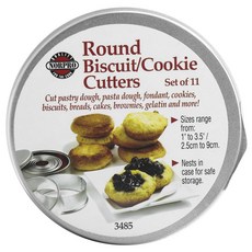 NORPRO 圓形餅乾模具組, 1個, 錫