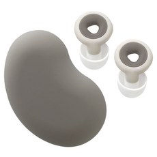 米色矽膠耳塞 附收納盒, 2入, 1個