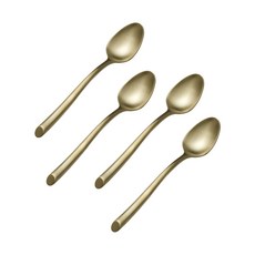 TOWLE 生活小茶匙, 4個, 緞面金波浪