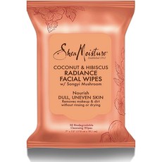 Shea Moisture 椰子樹&木槿花潔面溼紙巾 17.8*19.1cm, 1個, 30件