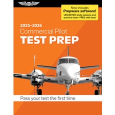 (英文圖書) Commercial Pilot Test Prep 2025-2026: Paperback Plus Software--Pass Your FAA Exam 平裝版, Aviation Supplies & Academics, 英文