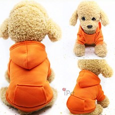 【寵星球】素色寵物帽T 寵物衣服 狗衣服 貓衣服 寵物保暖衣 狗狗衣服 寵物冬天衣服, 橘色, 寵物棒球T-橘色XXL號