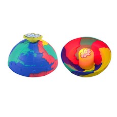 趣味彈跳碗 - 兒童戶外玩具，色彩鮮豔，輕巧易攜帶，親子互動遊戲首選, 迷彩, 1個