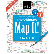 (英文圖書) Rand McNally: The Ultimate Map It!(tm) Seek & Find Atlas of Brainy Challenges Mass Market Paperbound, Rand McNally, 英文, 大眾市場平裝版