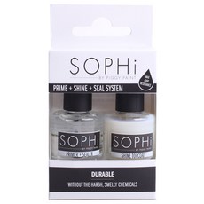 SOPHi by Piggy Paint Durable Prime + Shine + Seal System 29.6 毫升, 1個, 底漆 + 密封劑 / 亮面漆